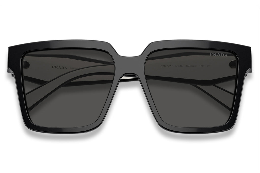 Prada - PR 24ZSF Sunglasses Black with Dark Grey Lenses (1AB5S0)