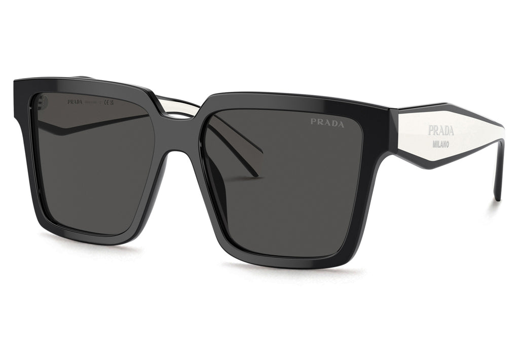 Prada - PR 24ZSF Sunglasses Black with Dark Grey Lenses (1AB5S0)