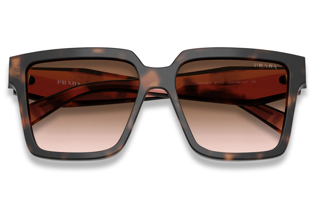 Prada - PR 24ZSF Sunglasses Mauve Tortoise with Brown Gradient Lenses (23A0A6)