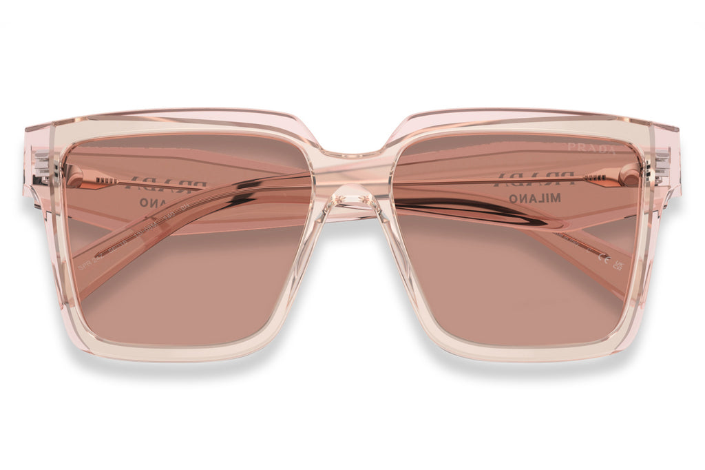 Prada - PR 24ZS Sunglasses Geranium/Petal Crystal with Dark Violet Lenses (13I08M)