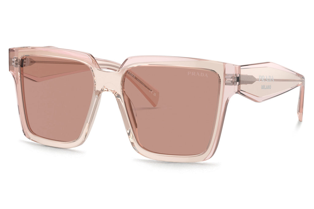 Prada - PR 24ZS Sunglasses Geranium/Petal Crystal with Dark Violet Lenses (13I08M)