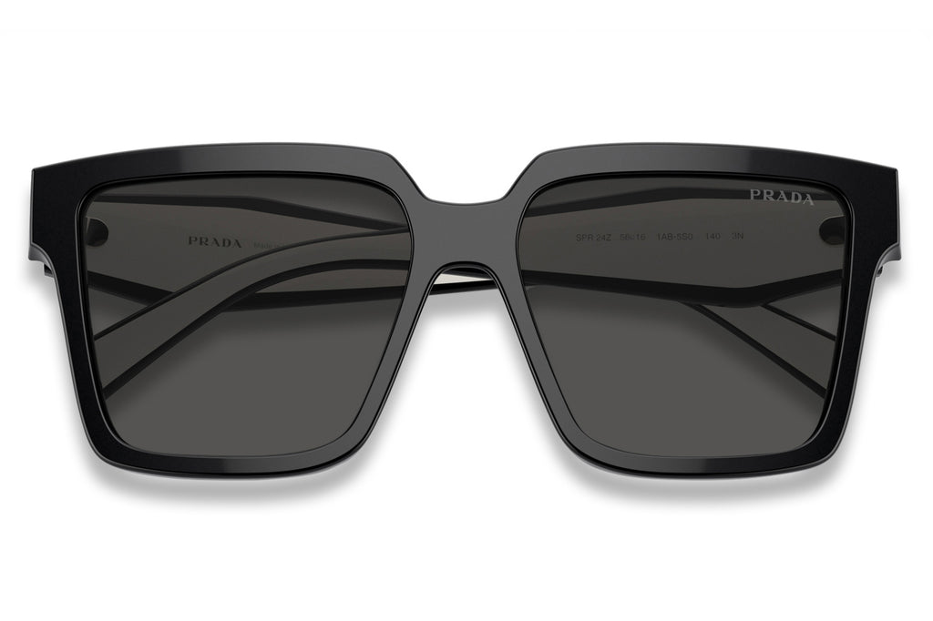 Prada - PR 24ZS Sunglasses Black with Dark Grey Lenses (1AB5S0)