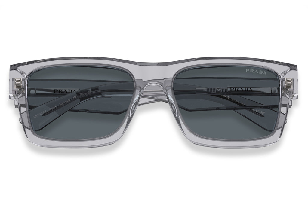 Prada - PR 25ZSF Sunglasses Crystal Grey with Blue Lenses (U430A9)