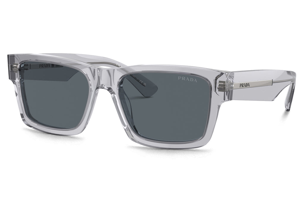 Prada - PR 25ZSF Sunglasses Crystal Grey with Blue Lenses (U430A9)