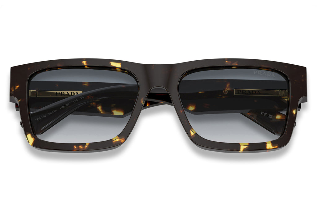 Prada - PR 25ZS Sunglasses Black Malt Tortoise with Grey Gradient Lenses (16R30F)