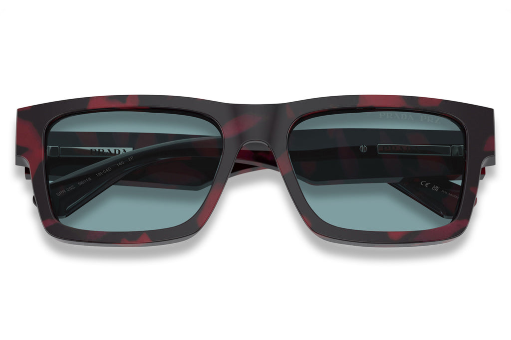 Prada - PR 25ZS Sunglasses Purple Tortoise with Green Polar Lenses (18I04D)