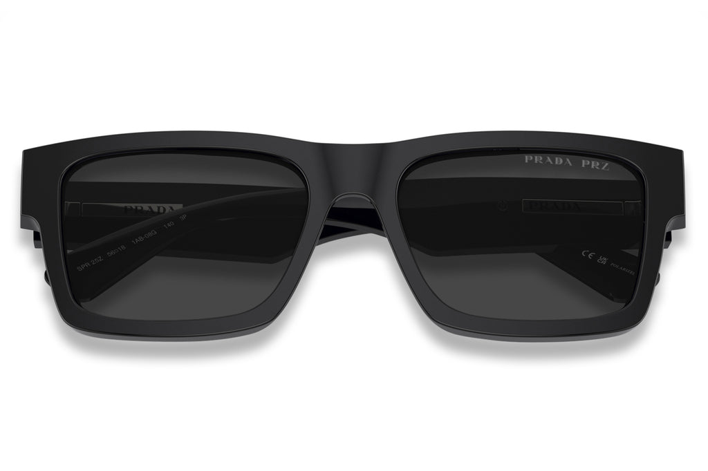 Prada - PR 25ZS Sunglasses Black with Black Polar Lenses (1AB08G)