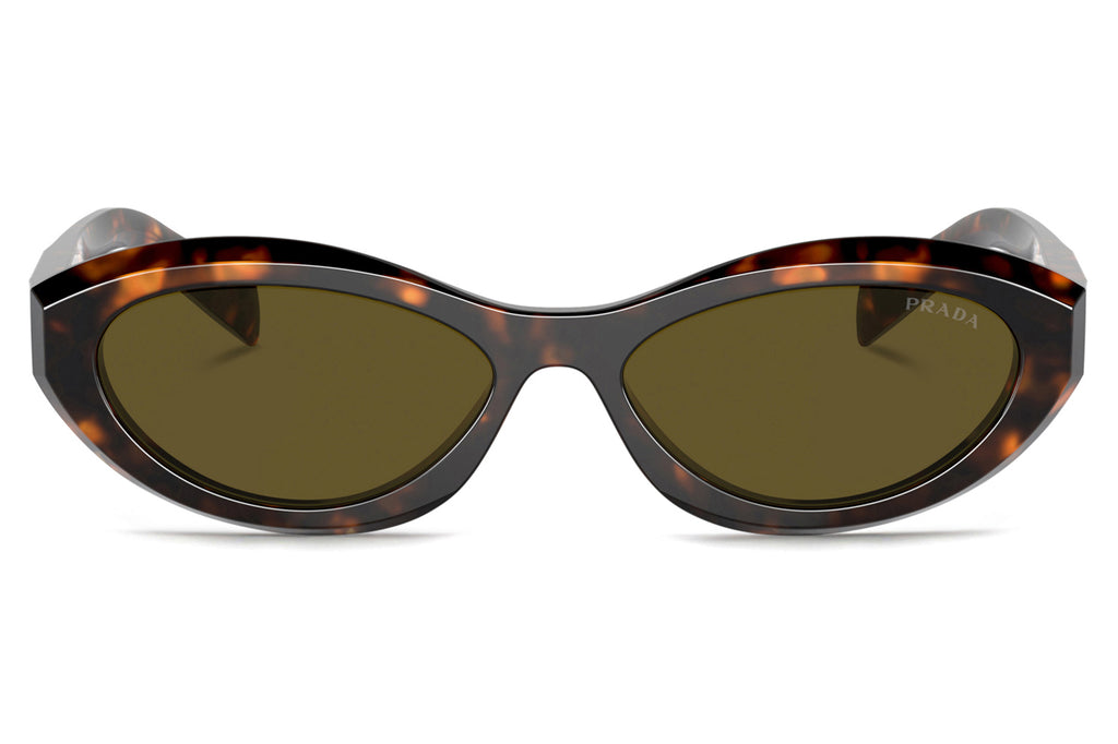 Prada - PR 26ZSF Sunglasses Sage/Honey Tortoise with Dark Brown Lenses (14L09Z)