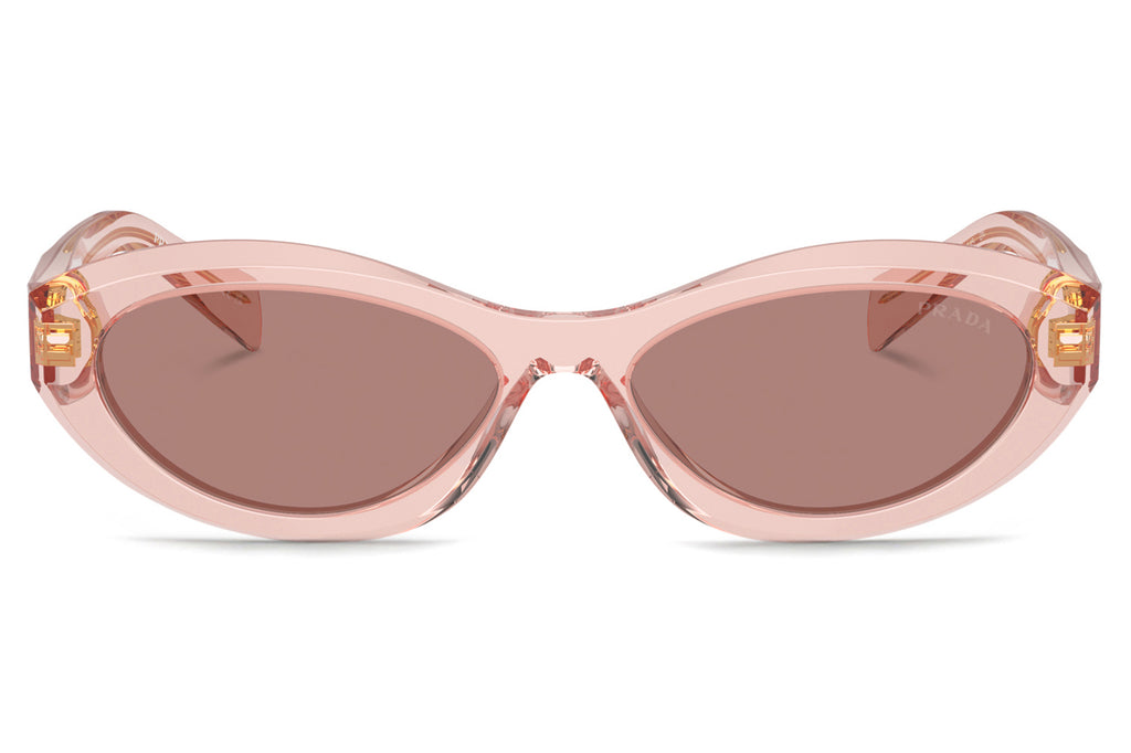 Prada - PR 26ZSF Sunglasses Transparent Peach with Light Brown Lenses (19Q10D)