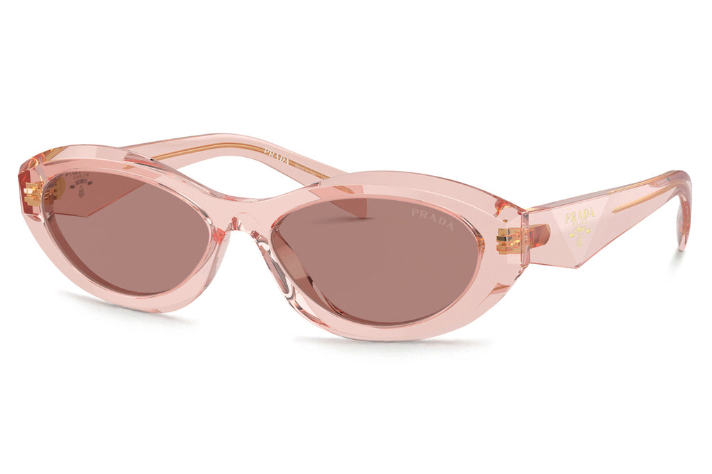 Prada - PR 26ZSF Sunglasses Transparent Peach with Light Brown Lenses (19Q10D)
