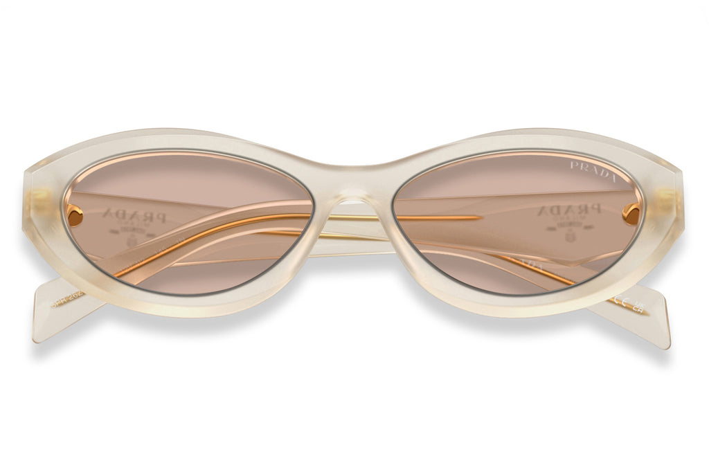 Prada - PR 26ZS Sunglasses Opal Milk with Dark Brown Lenses (12V4I2)