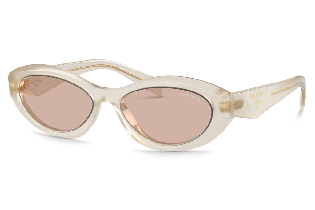 Prada - PR 26ZS Sunglasses Opal Milk with Dark Brown Lenses (12V4I2)