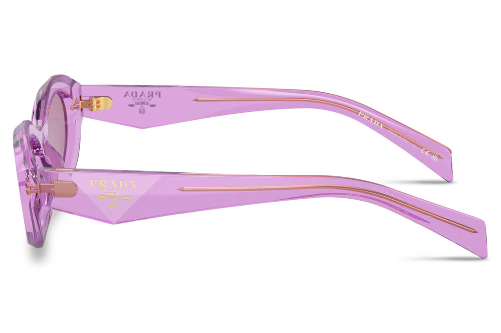 Prada - PR 26ZS Sunglasses Transparent Amethyst with Dark Violet Mirror Silver Lenses (13R07Q)