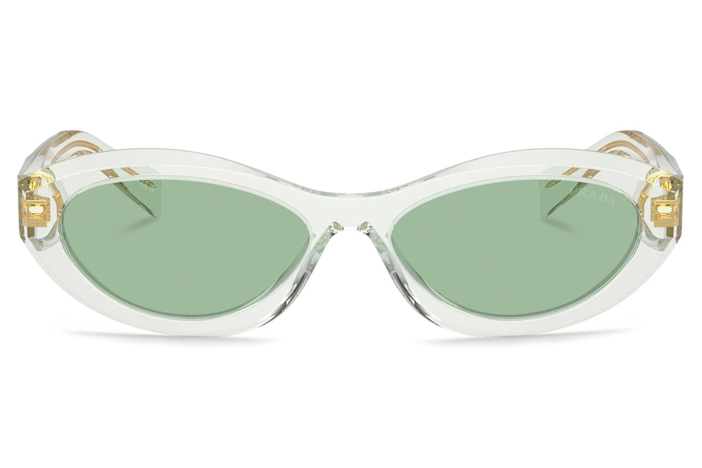 Prada - PR 26ZS Sunglasses Transparent Mint with Green Lenses (14R20E)