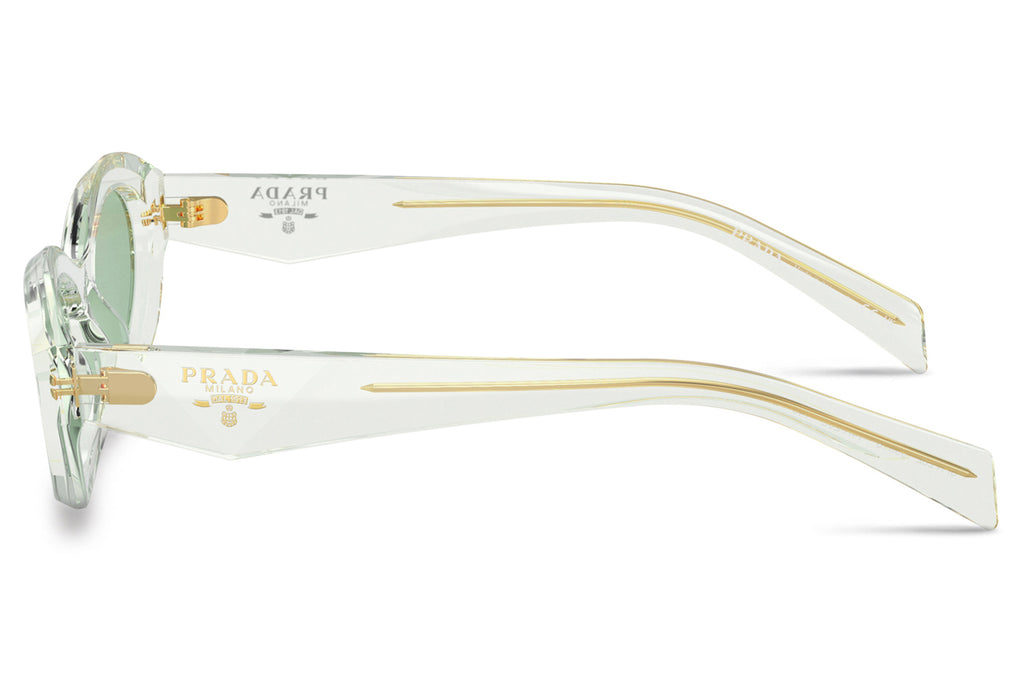 Prada - PR 26ZS Sunglasses Transparent Mint with Green Lenses (14R20E)