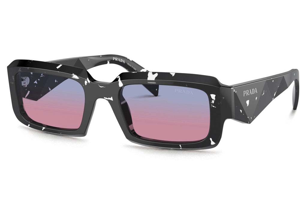 Prada - PR 27ZSF Sunglasses Black Crystal Tortoise with Blue Gradient Magenta Lenses (15O60E)