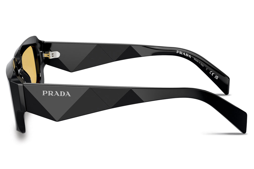 Prada - PR 27ZSF Sunglasses Black with Yellow Lenses (16K70A)