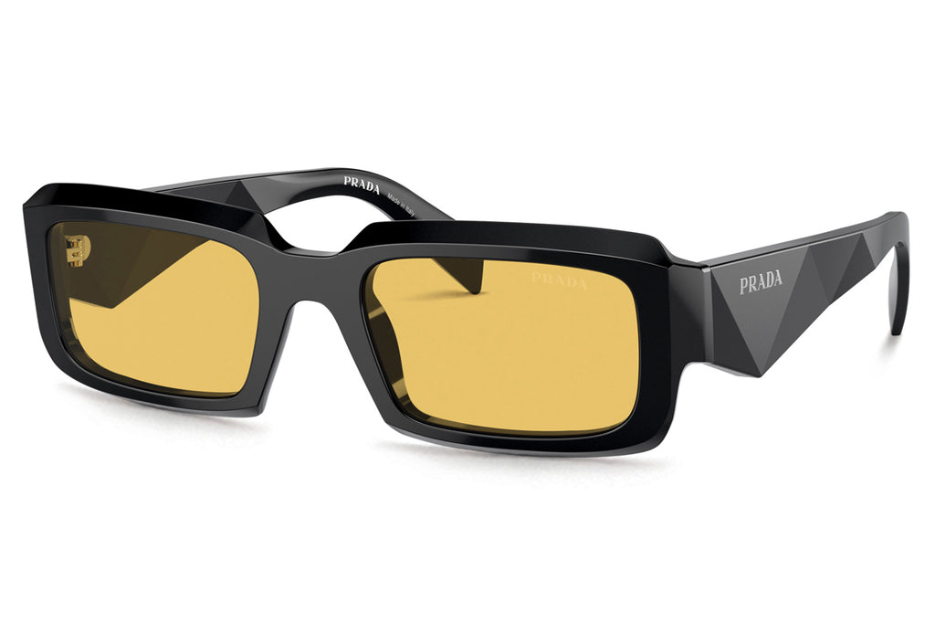 Prada - PR 27ZSF Sunglasses Black with Yellow Lenses (16K70A)