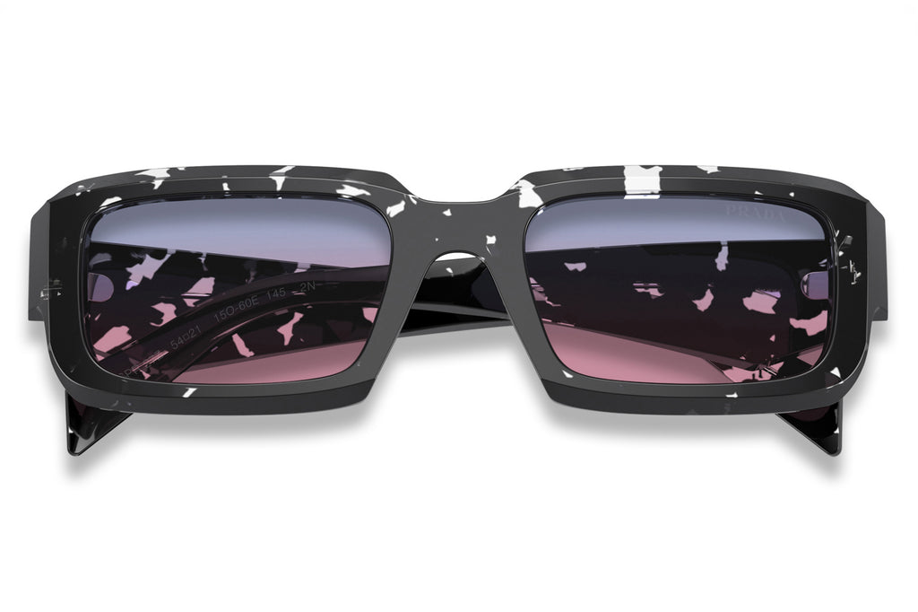 Prada - PR 27ZS Sunglasses Black Crystal Tortoise with Blue Gradient Magenta Lenses (15O60E)