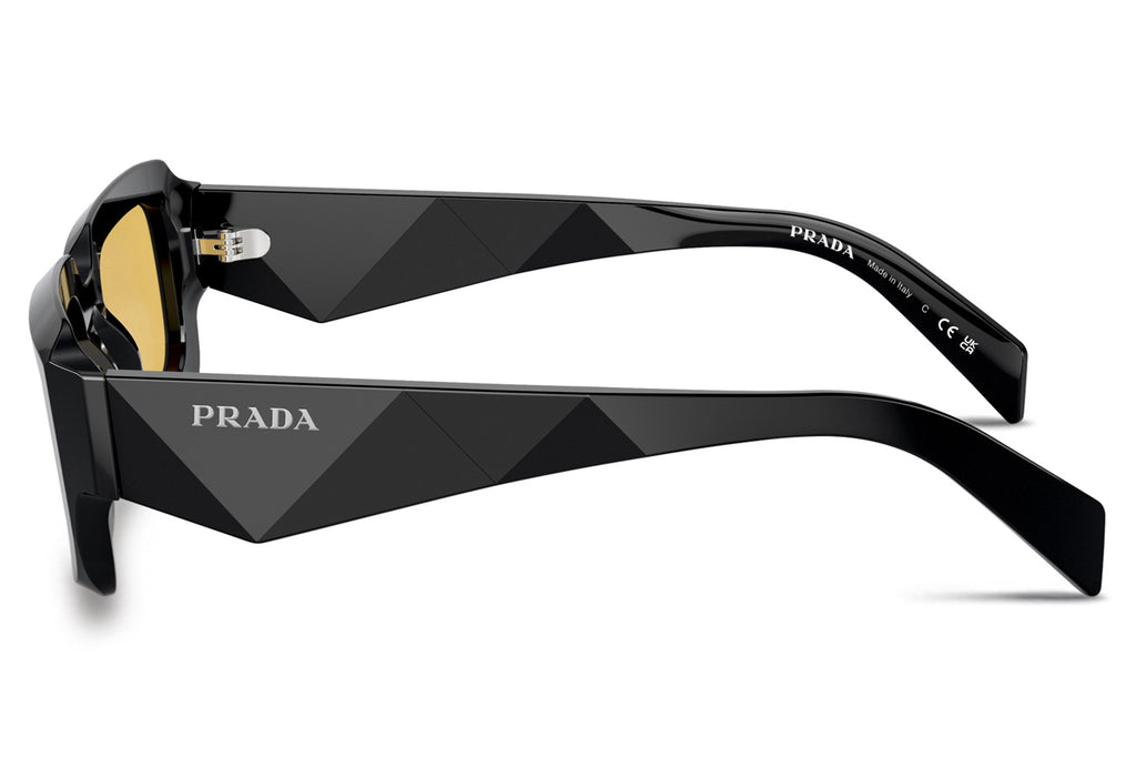 Prada - PR 27ZS Sunglasses Black with Yellow Lenses (16K70A)