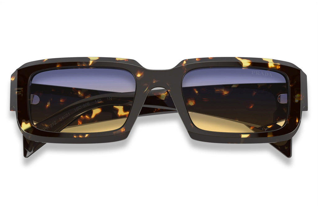 Prada - PR 27ZS Sunglasses Black Malt Tortoise with Yellow Dark Blue Gradient Lenses (16O50E)
