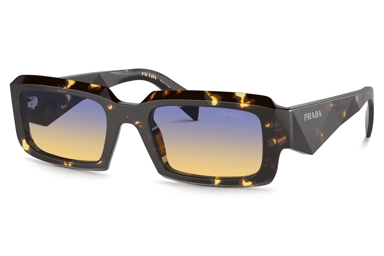 Prada PR 27ZS イエローレンズサングラス Prada Eyewear: Black PR 27ZS Sunglasses | SSENSE