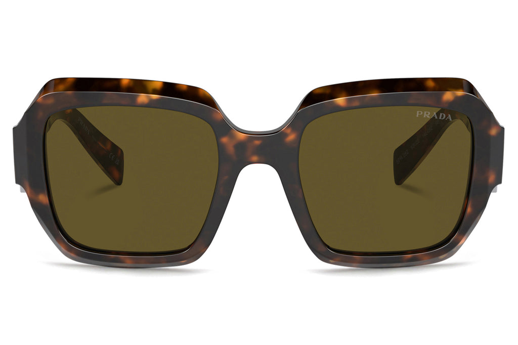 Prada - PR 28ZS Sunglasses Sage/Honey Tortoise with Dark Brown Lenses (14L09Z)