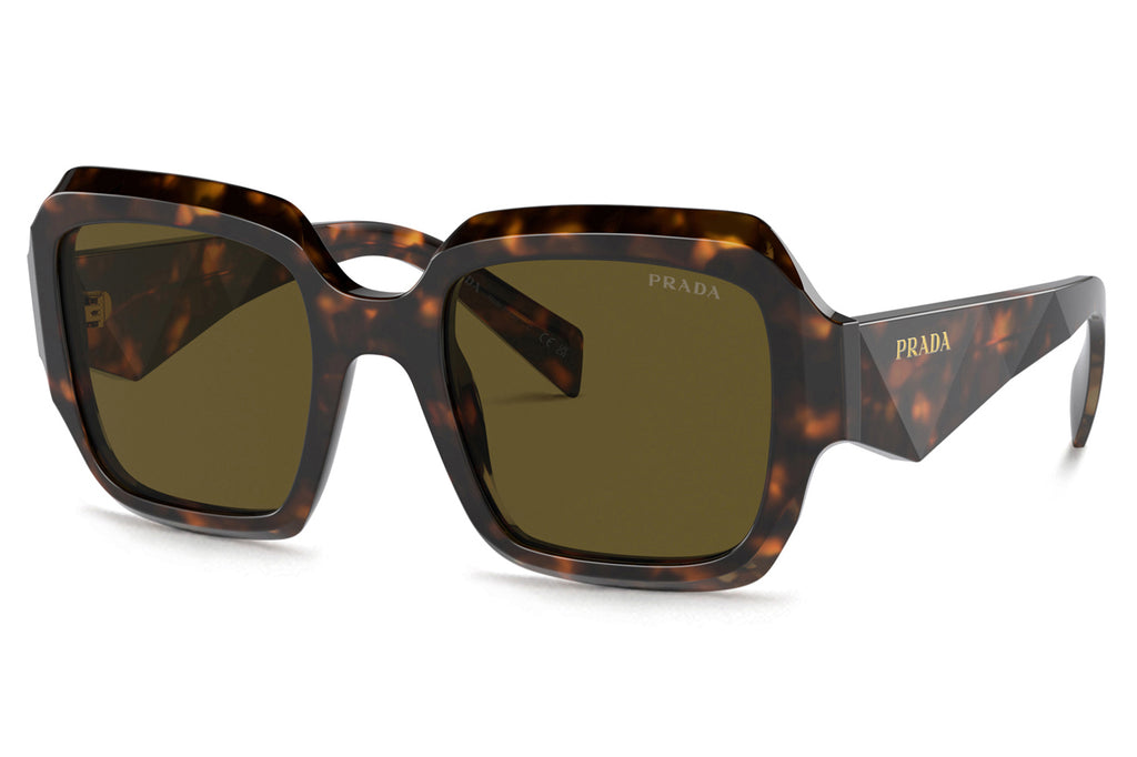 Prada - PR 28ZS Sunglasses Sage/Honey Tortoise with Dark Brown Lenses (14L09Z)