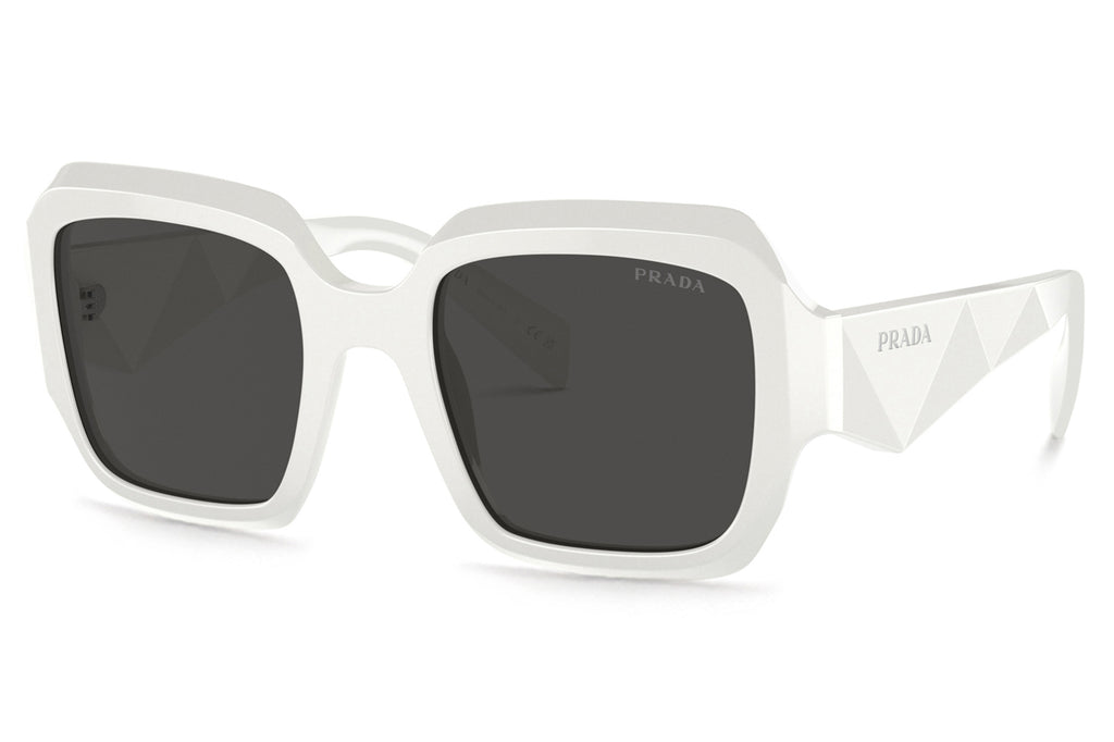 Prada - PR 28ZS Sunglasses White with Dark Grey Lenses (17K08Z)