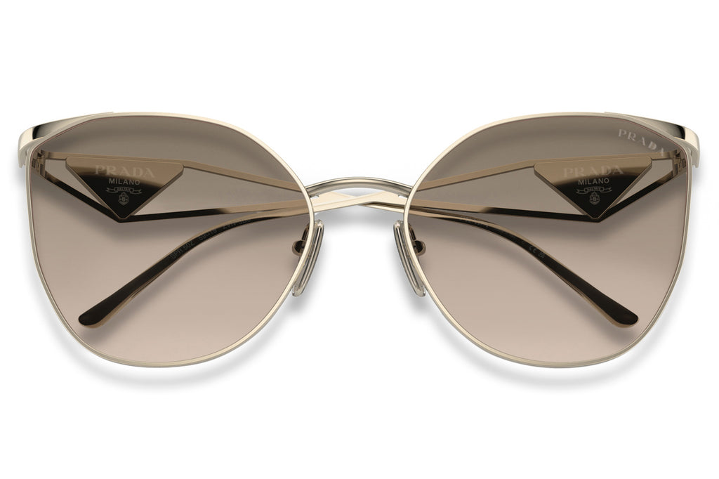 Prada - PR 50ZS Sunglasses Pale Gold with Brown Gradient Grey Lenses (ZVN3D0)