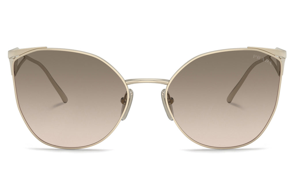 Prada - PR 50ZS Sunglasses Pale Gold with Brown Gradient Grey Lenses (ZVN3D0)