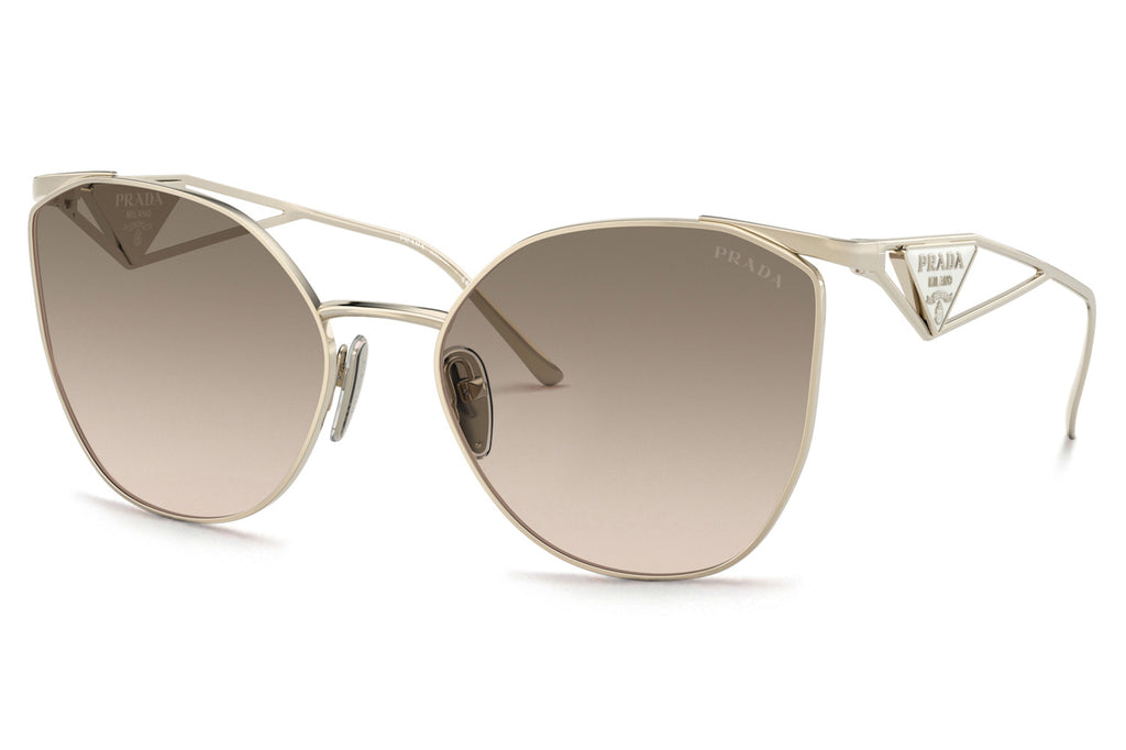 Prada - PR 50ZS Sunglasses Pale Gold with Brown Gradient Grey Lenses (ZVN3D0)