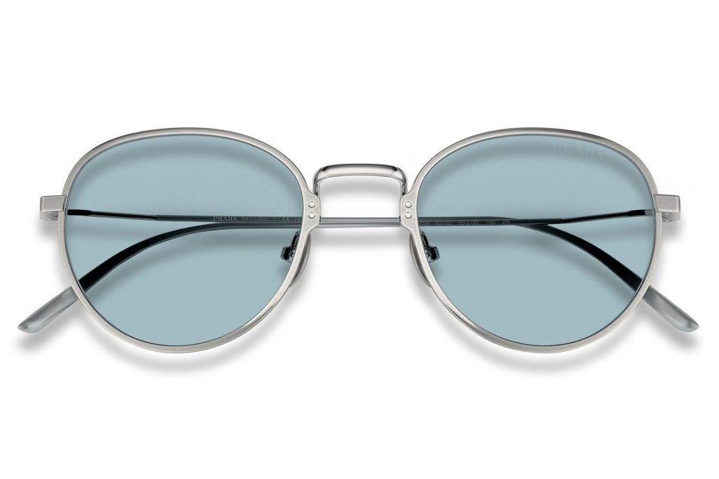 Prada - PR 53WS Sunglasses Satin Titanium with Blue Lenses (05Q05I)