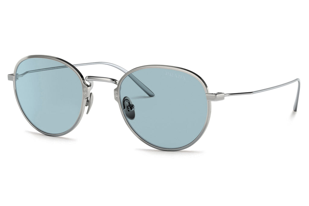 Prada - PR 53WS Sunglasses Satin Titanium with Blue Lenses (05Q05I)