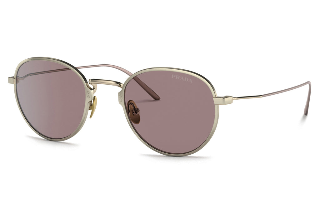 Prada - PR 53WS Sunglasses Gold with Light Purple Brown Lenses (06Q06I)