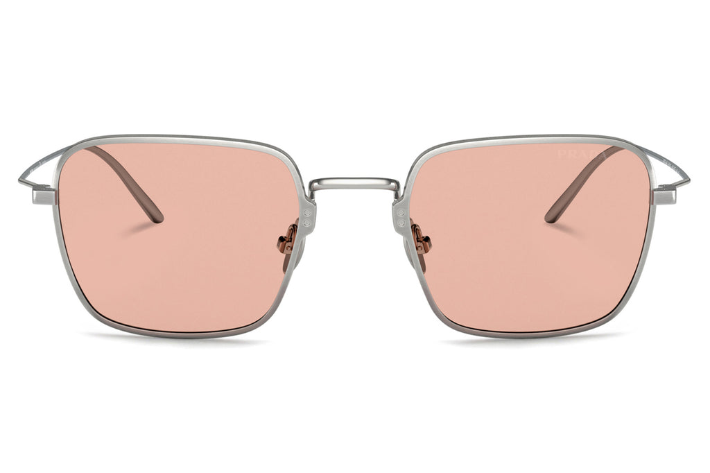 Prada - PR 54WS Sunglasses Satin Titanium with Dark Pink Lenses (05Q03F)