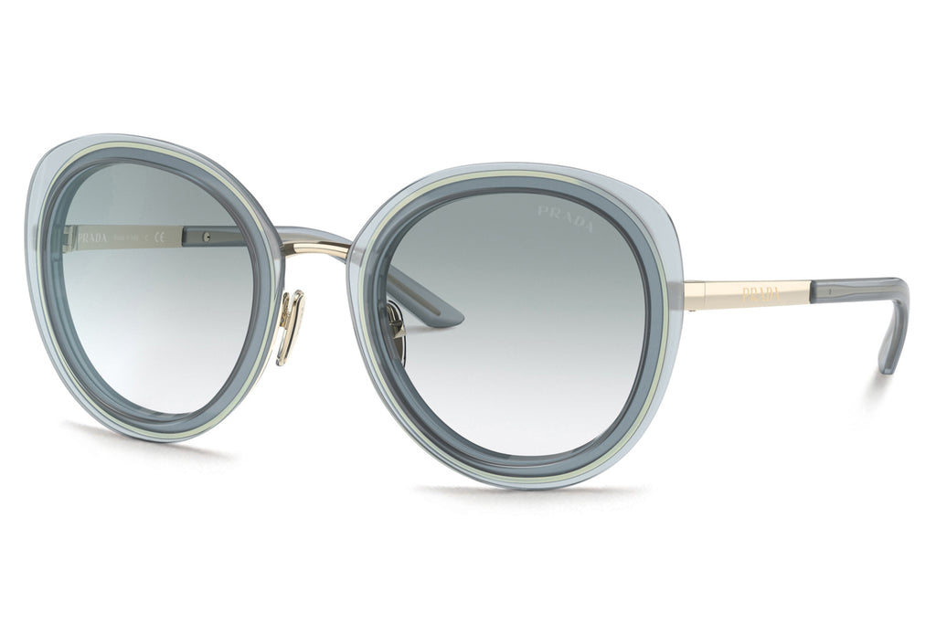 Prada - PR 54ZS Sunglasses Ceruleo Opal with Clear Gradient Light Blue Lenses (06Y03O)