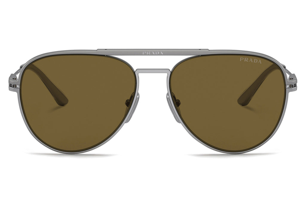 Prada - PR 54ZS Sunglasses Matte Gunmetal with Dark Brown Lenses (16F01T)