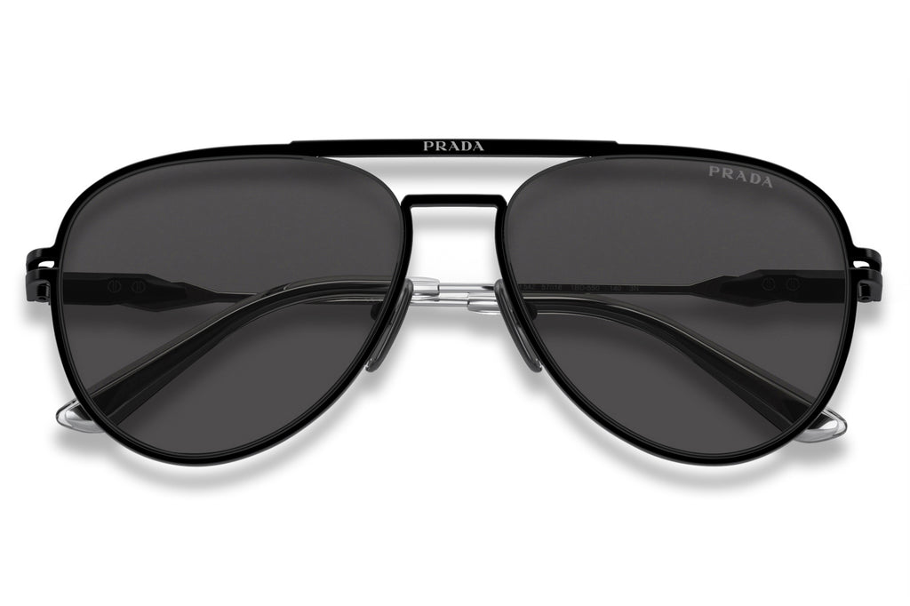 Prada - PR 54ZS Sunglasses Matte Black with Dark Grey Lenses (1BO5S0)
