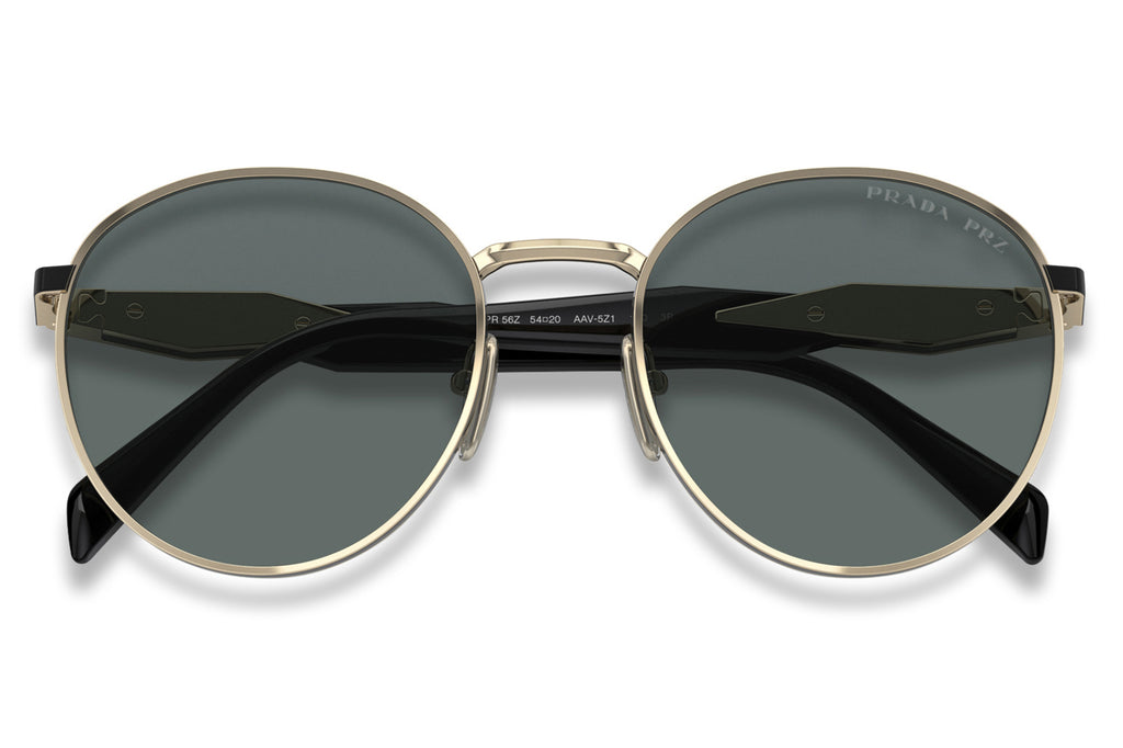 Prada - PR 56ZS Sunglasses Pale Gold with Dark Grey Polar Lenses (AAV5Z1)
