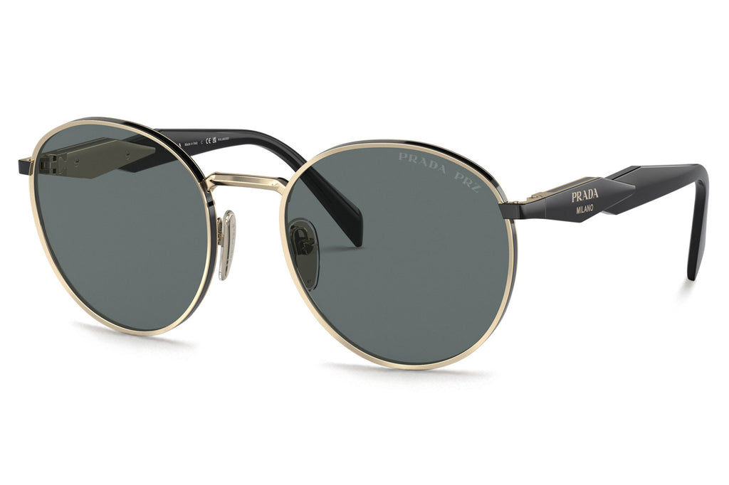 Prada - PR 56ZS Sunglasses Pale Gold with Dark Grey Polar Lenses (AAV5Z1)
