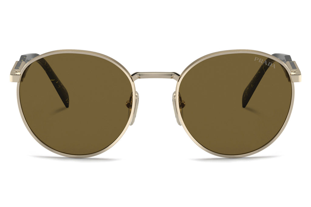 Prada - PR 56ZS Sunglasses Pale Gold with Dark Brown Lenses (ZVN01T)