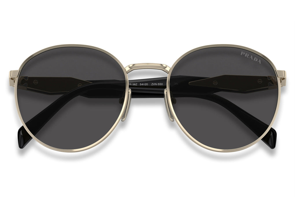 Prada - PR 56ZS Sunglasses Pale Gold with Dark Grey Lenses (ZVN5S0)