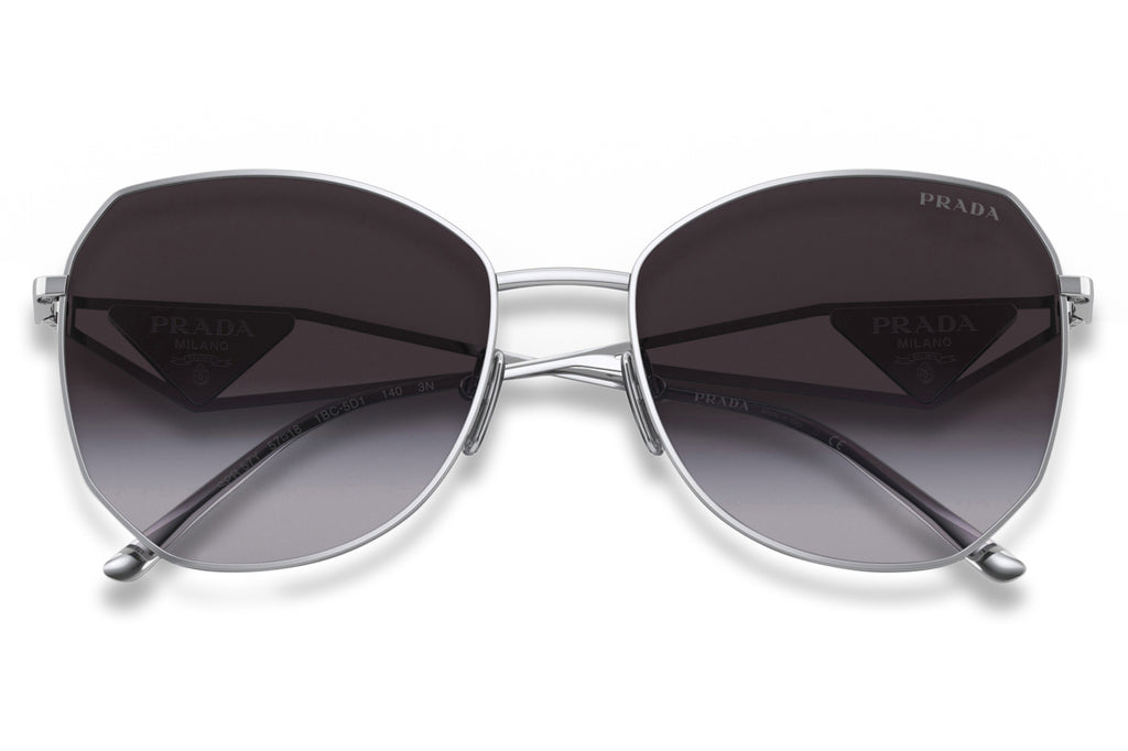 Prada - PR 57YS Sunglasses Silver with Grey Gradient Lenses (1BC5D1)