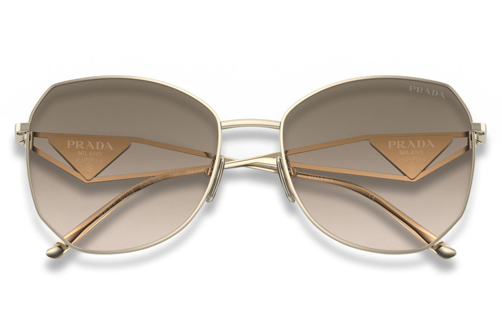Prada - PR 57YS Sunglasses Pale Gold with Light Brown Gradient Lenses (ZVN3D0)