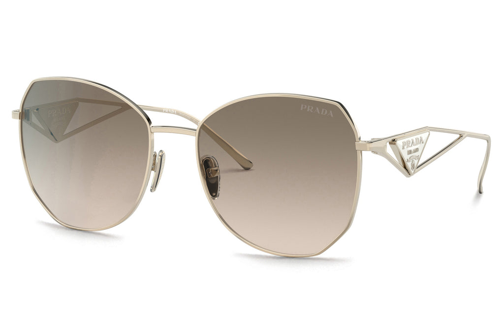 Prada - PR 57YS Sunglasses Pale Gold with Light Brown Gradient Lenses (ZVN3D0)
