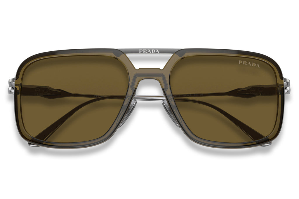 Prada - PR 57ZS Sunglasses Loden with Dark Brown Lenses (18F01T)