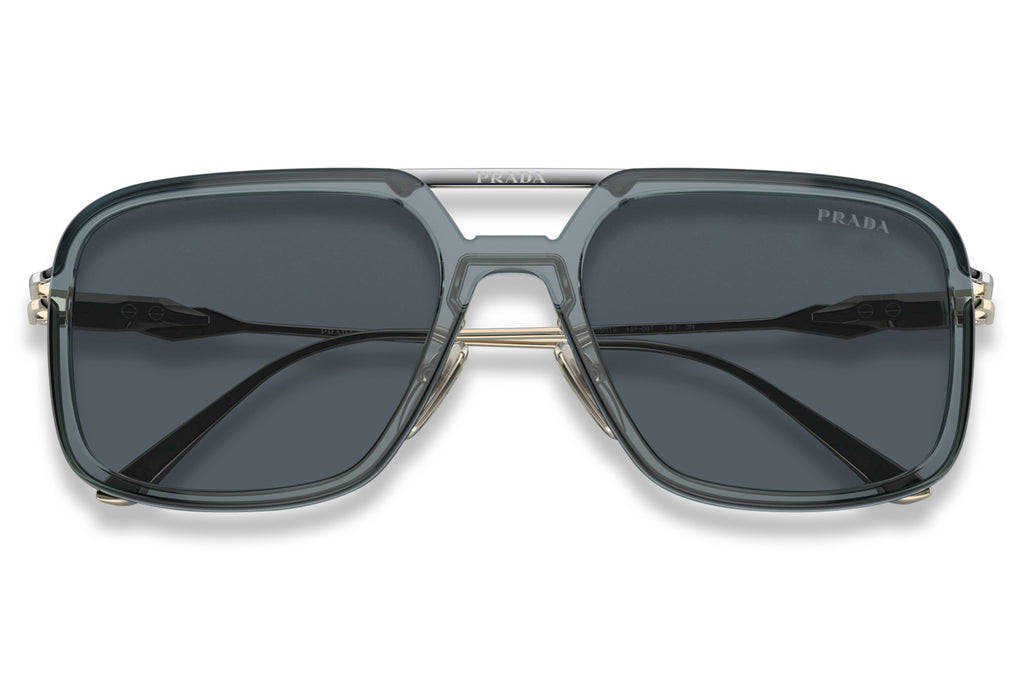 Prada - PR 57ZS Sunglasses Transparent Graphite with Dark Grey Lenses (19F09T)