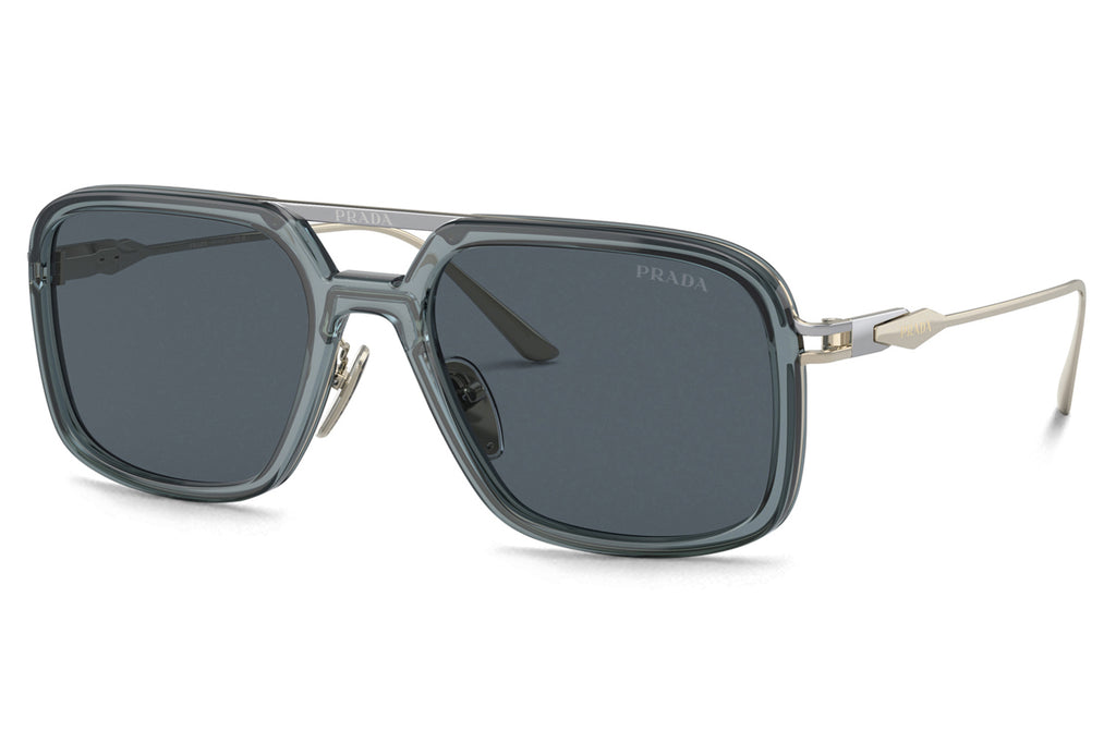 Prada - PR 57ZS Sunglasses Transparent Graphite with Dark Grey Lenses (19F09T)