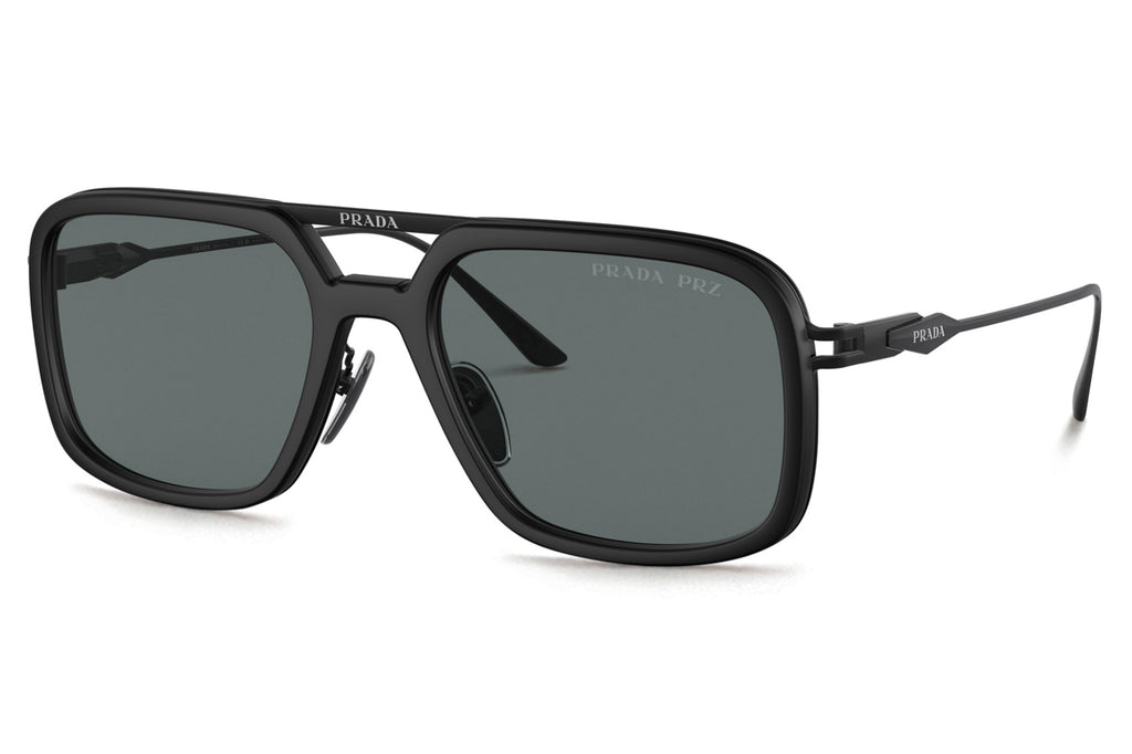 Prada - PR 57ZS Sunglasses Matte Black with Dark Grey Polar Lenses (1BO5Z1)